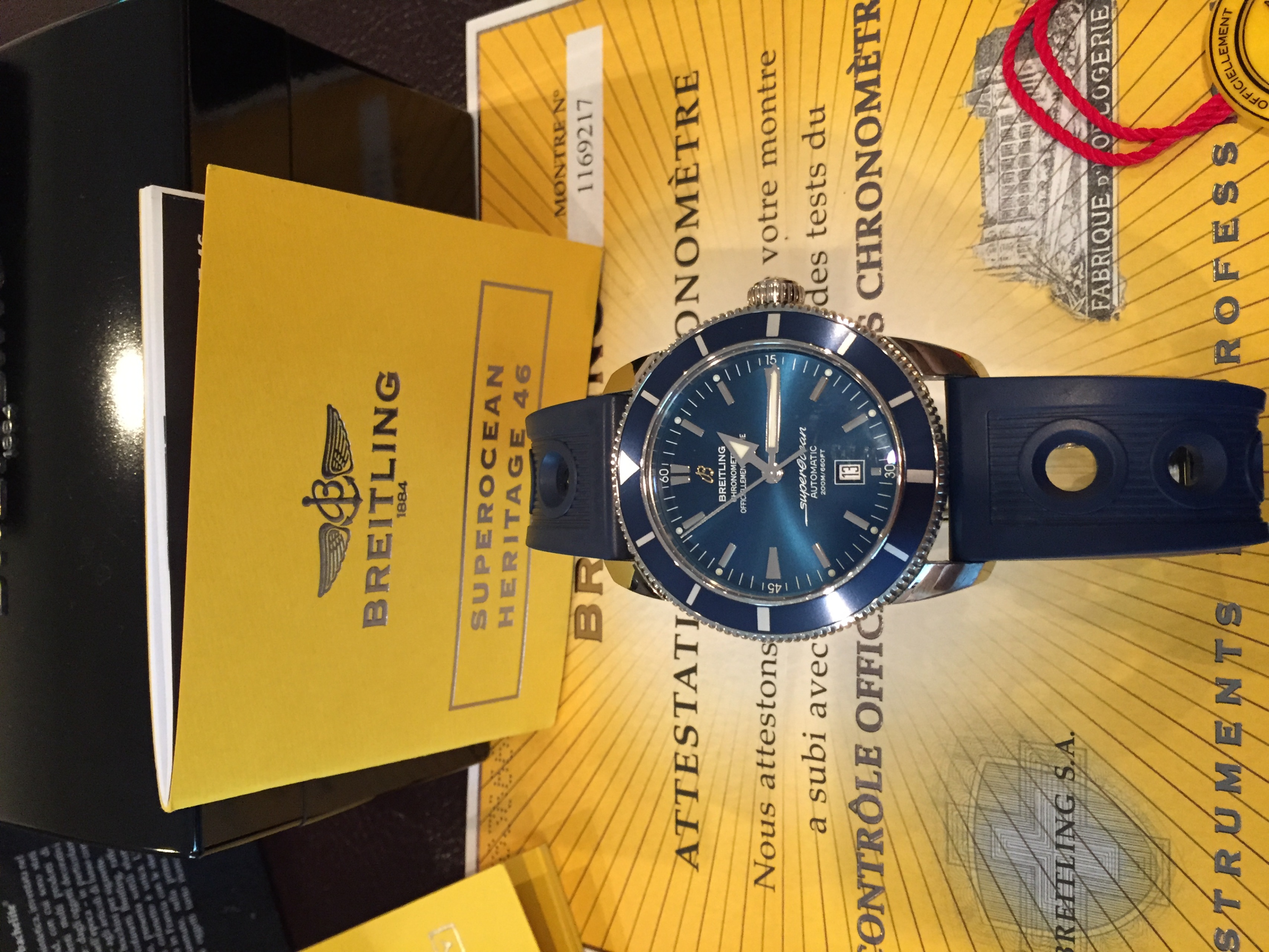 Breitling SuperOcean Heritage 46 A17320 200M Blue Automatic Watch ...